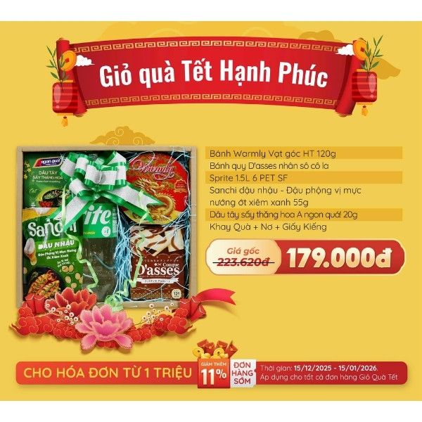 Giỏ Quà Tết Hạnh Phúc- Tết Bính Ngọ - 2026 - nhanvan.vn