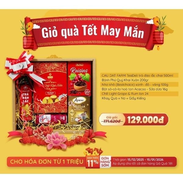 Giỏ Quà Tết May Mắn - Tết Bính Ngọ - 2026 - nhanvan.vn