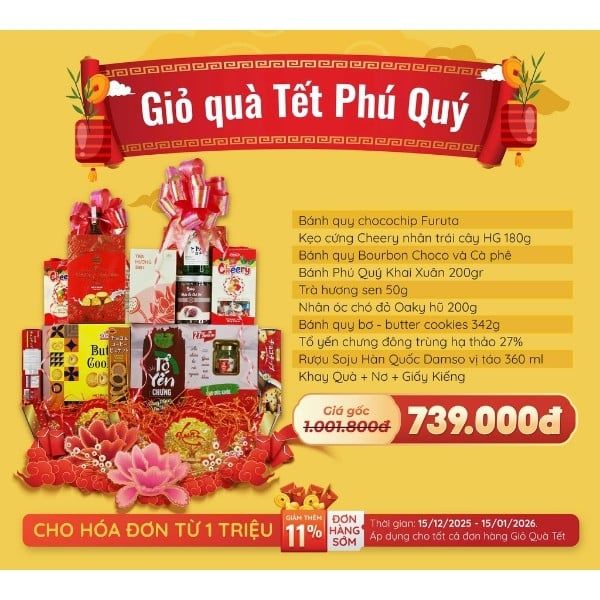 Giỏ Quà Tết Phú Quý - Tết Bính Ngọ - 2026 - nhanvan.vn