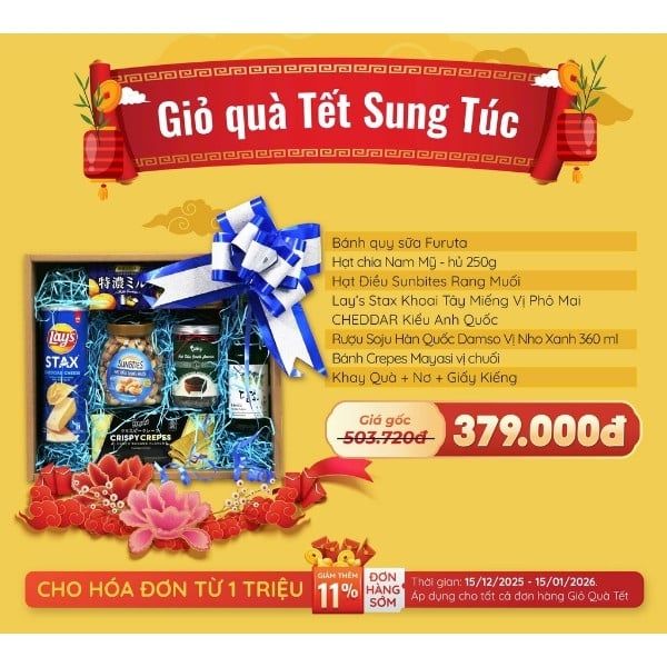 Giỏ Quà Tết Sung Túc - Tết Bính Ngọ - 2026 - nhanvan.vn