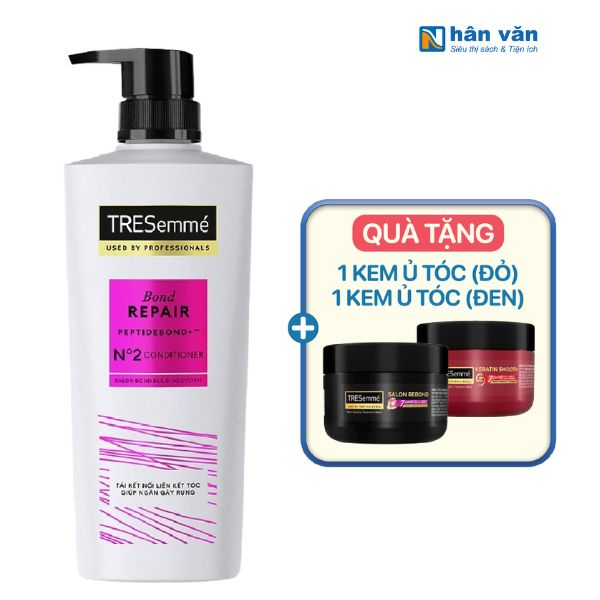 Dầu Xả TRESemme Bond Repair 620G - Tặng Kèm 2 Ủ Tóc