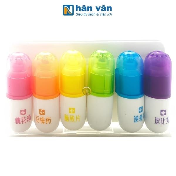 Hộp 6 Bút Dạ Quang Mini BC-731 - nhanvan.vn