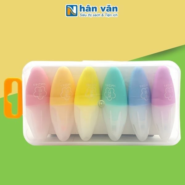 Hộp 6 Bút Dạ Quang Mini BC-733 - nhanvan.vn