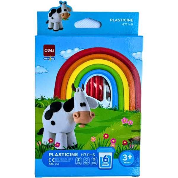  Hộp Đất Nặn - Deli - 6 Màu - EH711-6 