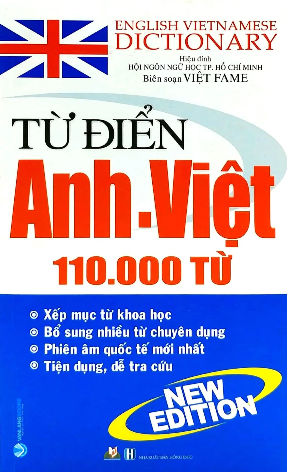  Từ Điển Anh - Việt 110.000 Từ (Tái Bản 2020) 