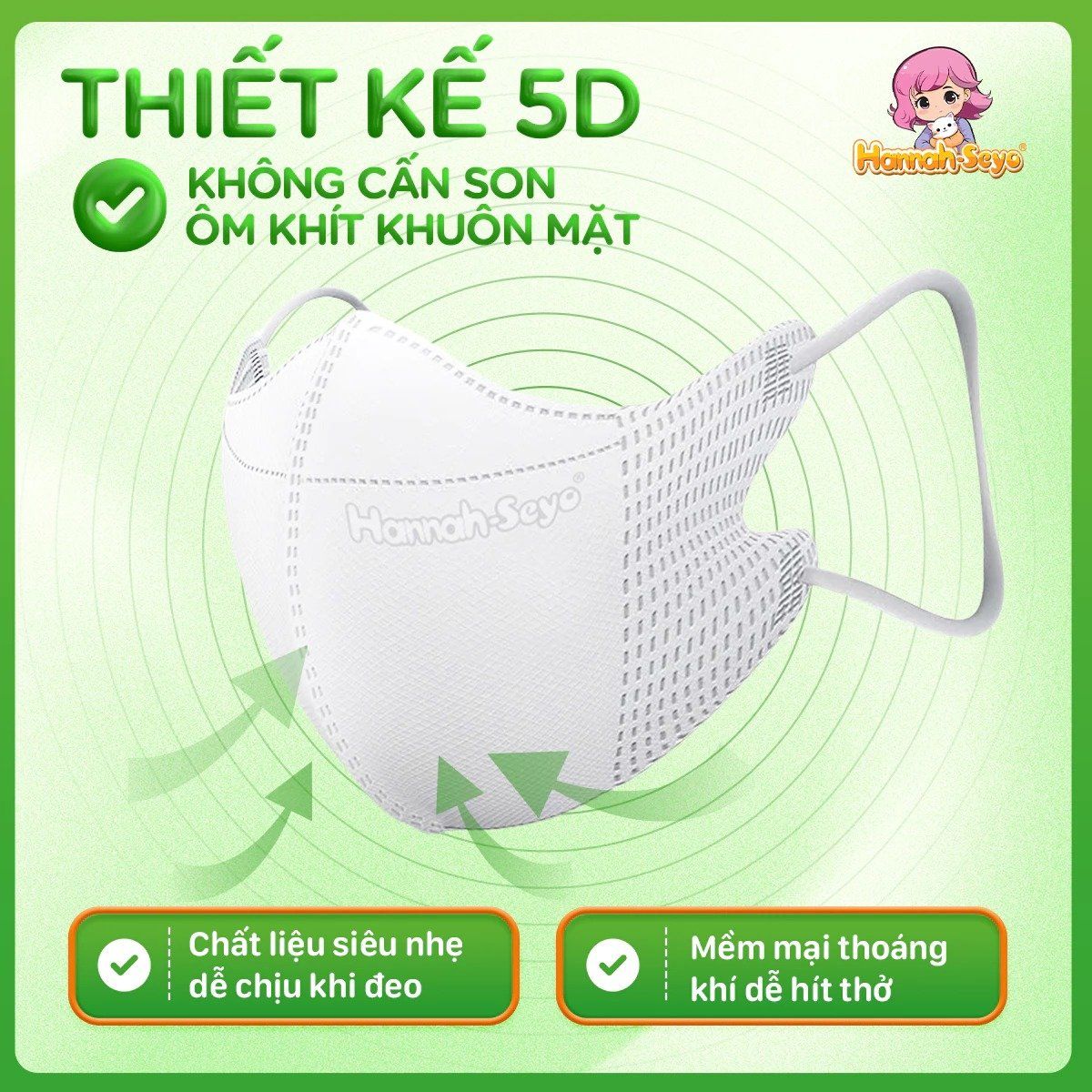  Khẩu trang Hannah-Seyo 5D 