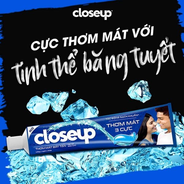 Kem Đánh Răng Closeup Băng Tuyết Thơm Mát Dài Lâu Tuýp 180G - nhanvan.vn