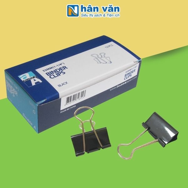 Kẹp Bướm Double A 32mm - Hộp 12 Cái - nhanvan.vn
