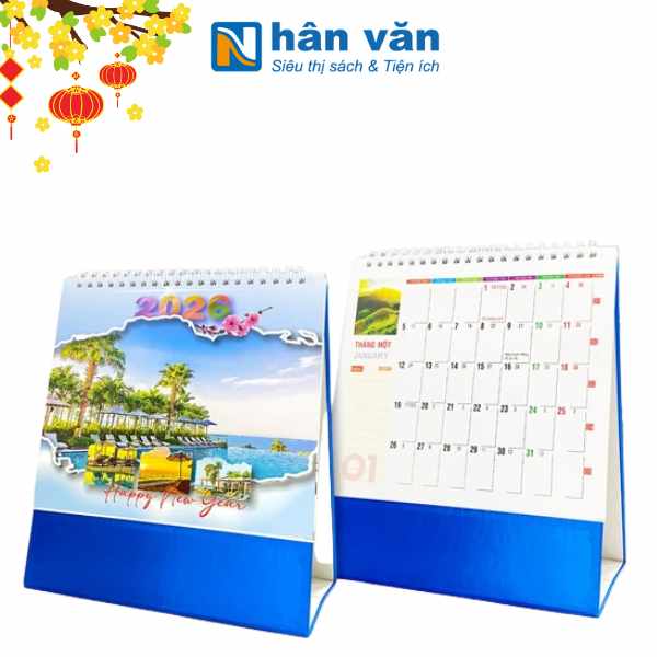 Lịch Bàn 2026 - Khổ Ngang - Biển & Resort