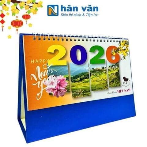  Lịch Bàn 2026 - Khổ Ngang - Quê Hương Việt Nam 