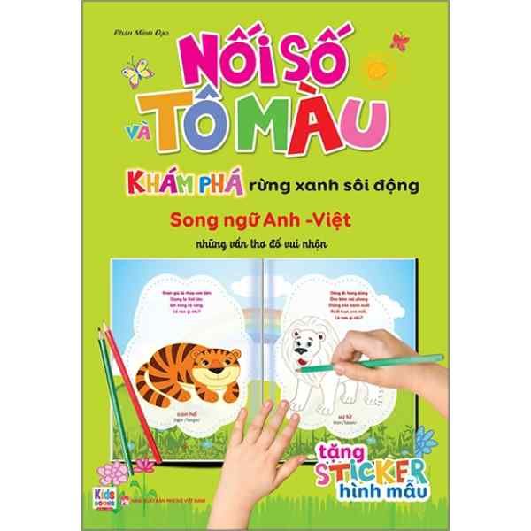 Nối Số Và Tô Màu - Khám Phá Rừng Xanh Sôi Động - Song Ngữ Anh-Việt - nhanvan.vn
