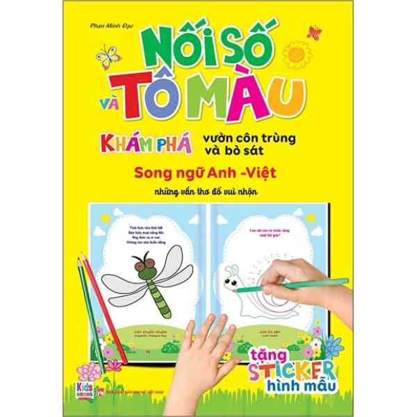 Nối Số Và Tô Màu - Khám Phá Vườn Côn Trùng Và Bò Sát - Song Ngữ Anh-Việt - nhanvan.vn