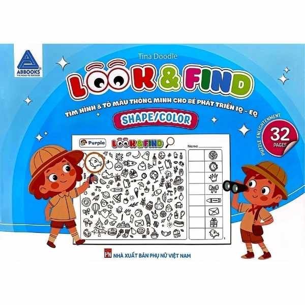 Look And Find - Tìm Hình Và Tô Màu Thông Minh Cho Bé Phát Triển IQ-EQ - Shape/Color - nhanvan.vn