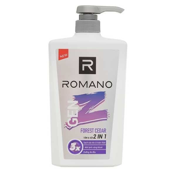 Tắm Gội 2 Trong 1 Romano Genz Forest Cedar Sạch Sâu Sạch Gàu Hương Gỗ Tuyết Tùng 610g - nhanvan.vn