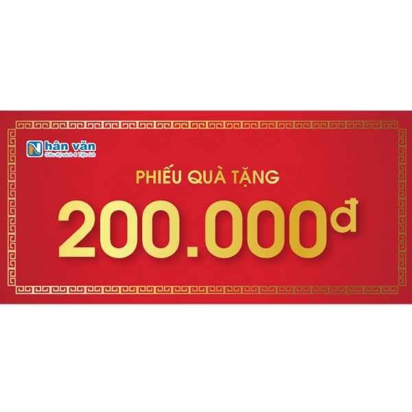 Phiếu Quà Tặng 200.000 VNĐ - nhanvan.vn