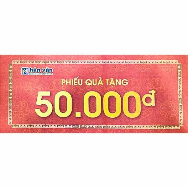 Phiếu Quà Tặng 50.000 VNĐ - nhanvan.vn