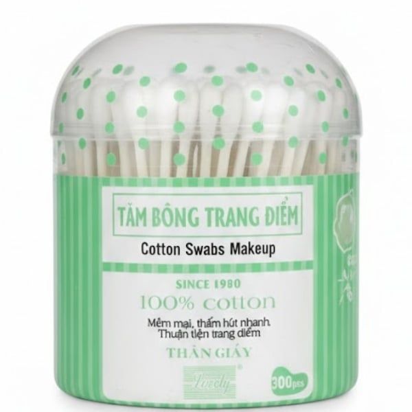 Tăm Bông Trang Điểm Lovely - Thân Giấy Cao Cấp - 200 Cái - nhanvan.vn