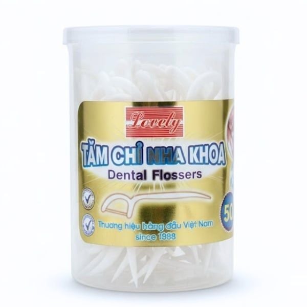 Tăm Chỉ Nha Khoa Lovely - Hộp Tròn 50 Cái - nhanvan.vn