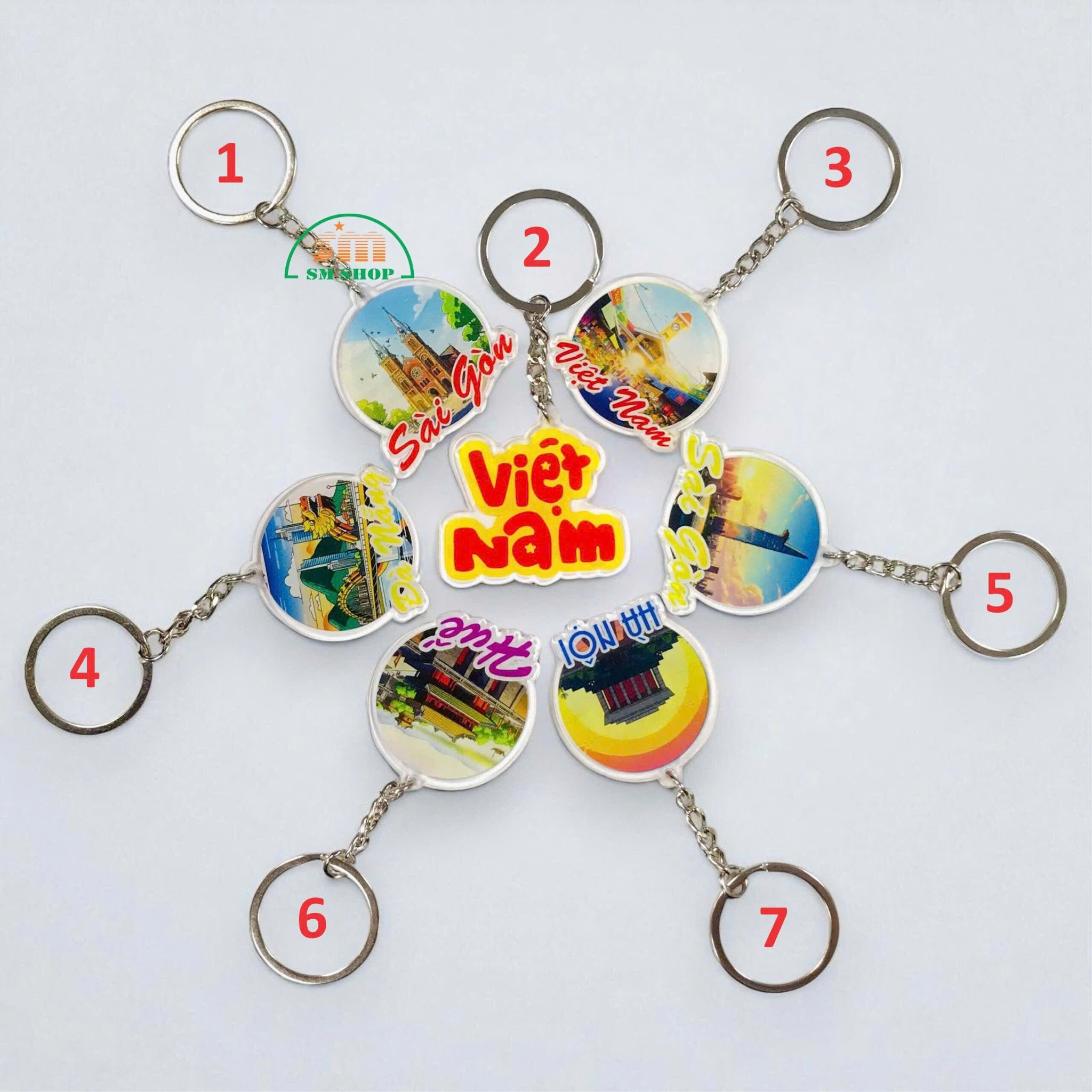  Móc Khóa Mica 3mm In UV 2 Mặt - Chủ Đề Việt Nam - 1 Cái ( MK004 ) 