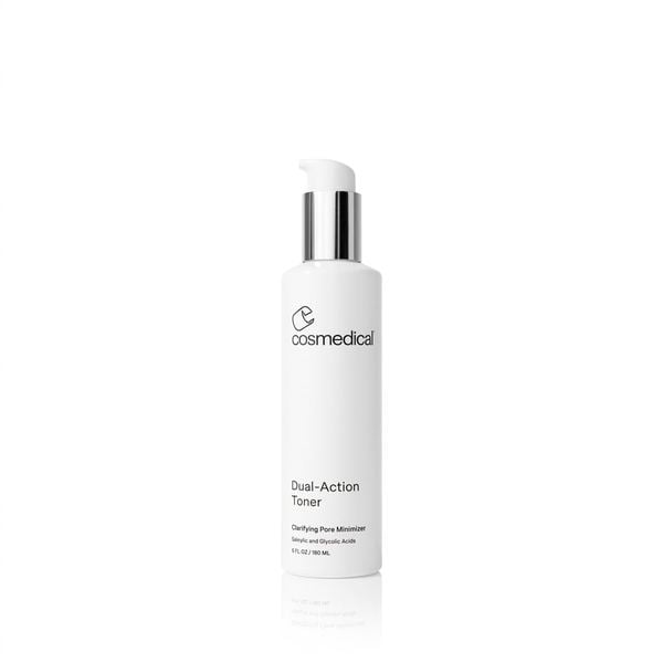 Chai nước hoa hồng kiềm dầu giảm mụn làm sạch sâu Cosmedical Dual Action Toner 180ml.