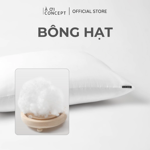  Ruột Gối Nằm Bông Hạt Premium | Nhân Tạo Mềm Mại| Độ Bền Cao, Chống Dị Ứng 