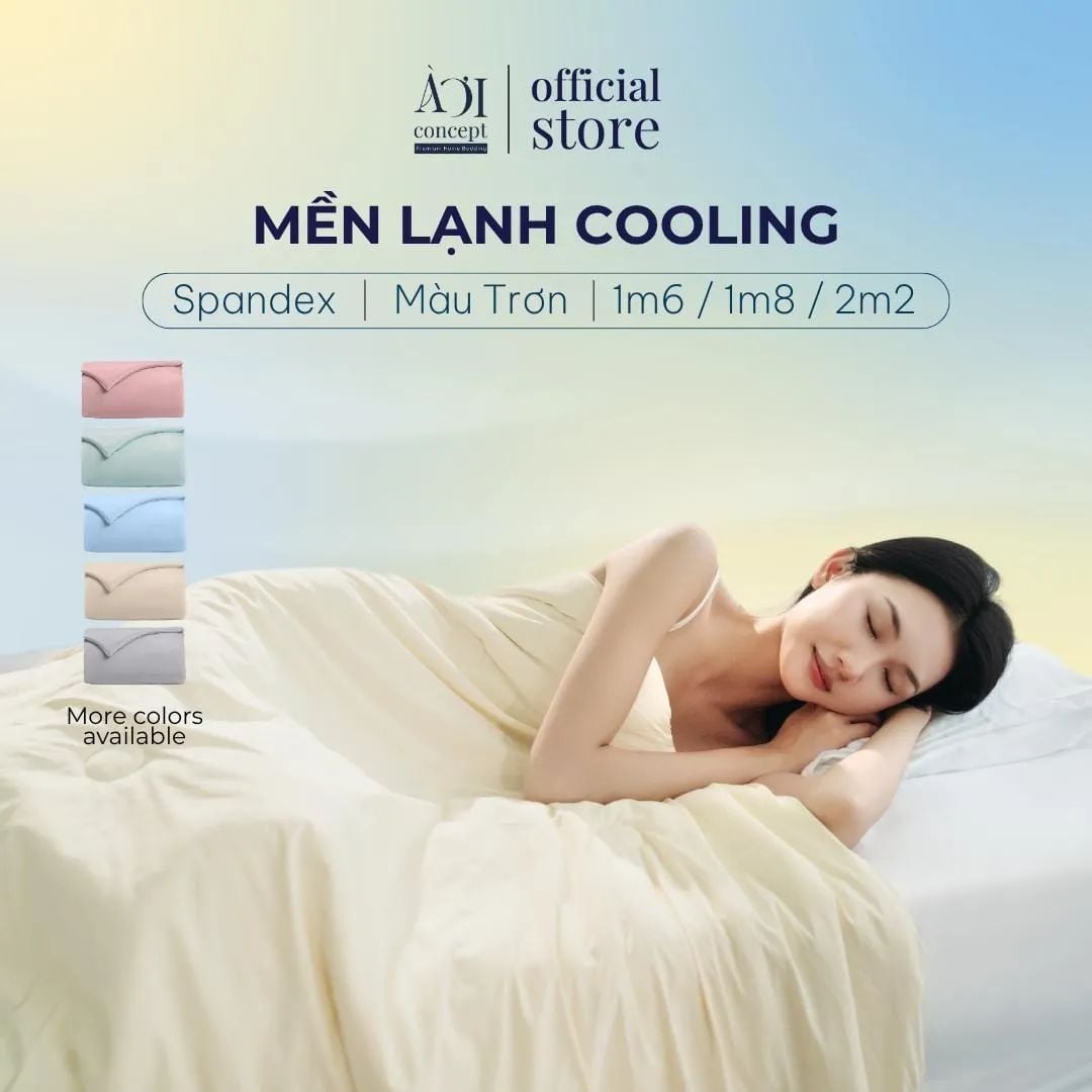  Chăn Mền Lạnh Cool Blanket Lõi Bông Microfiber Mát Lạnh Màu Trơn, Họa Tiết, Phối Màu Từ 1m2, 1m6 Đến 2m2 