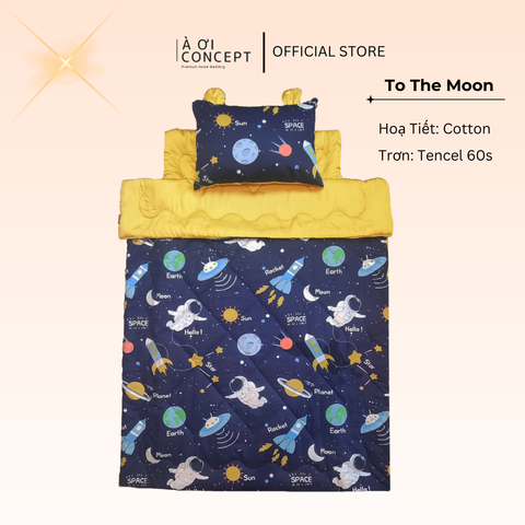 Bộ chăn gối nệm cho bé ( Mền lớn) Tencel 60s [ Nhiều Họa Tiết ]