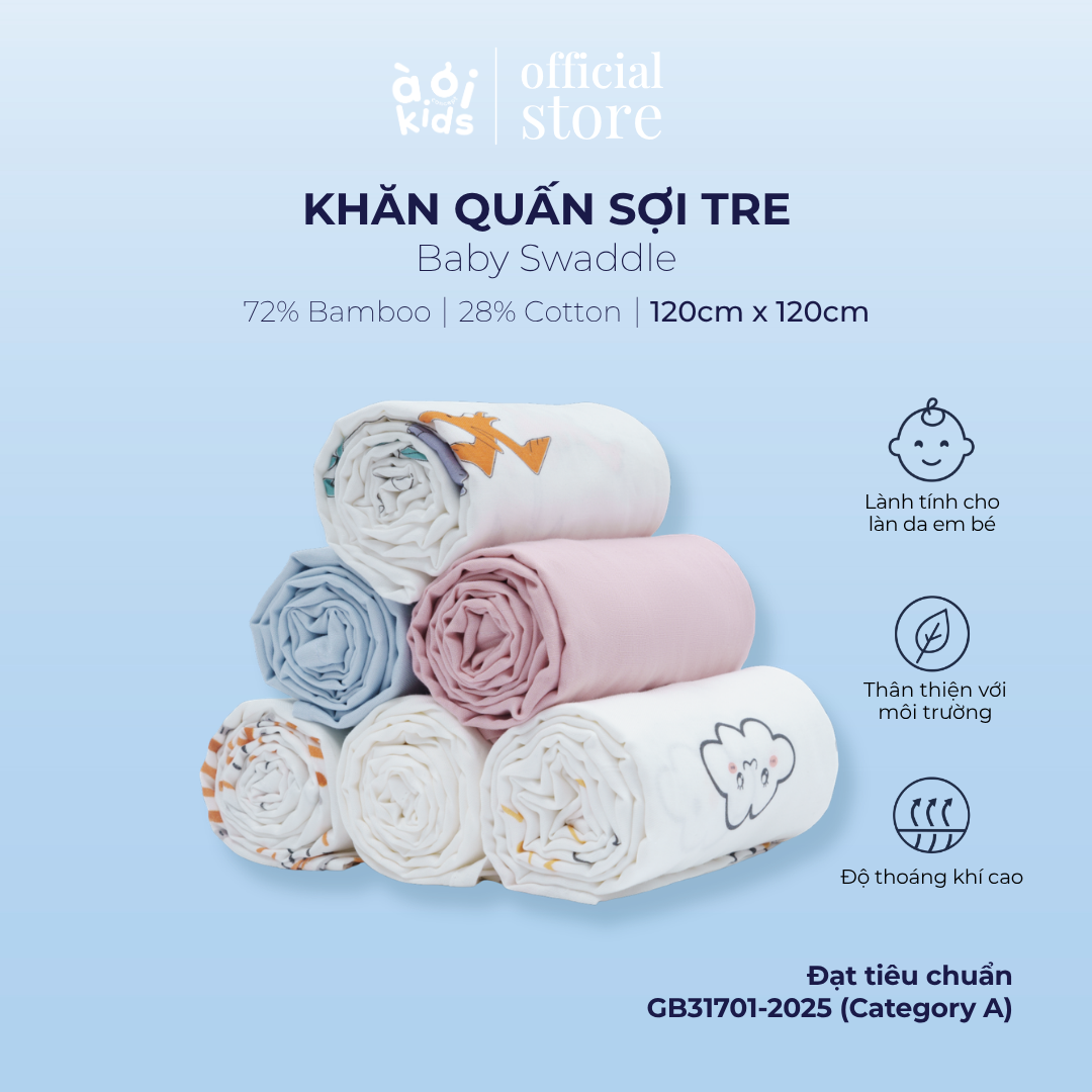  Khăn quấn Baby Swaddle Đa Năng Cho Bé 