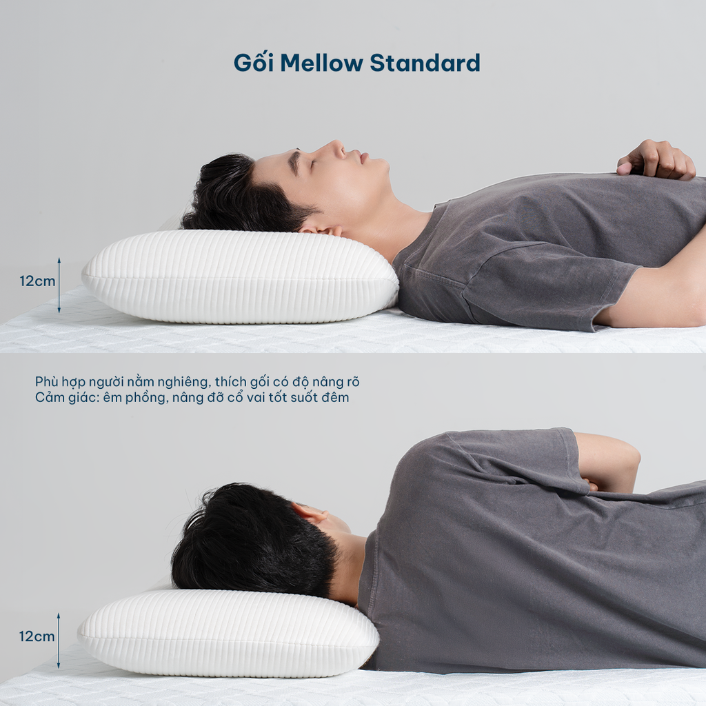 Ruột Gối Nằm Mellow Pillow | Memory Foam | 35x55cm 40x60cm | À Ơi Concept
