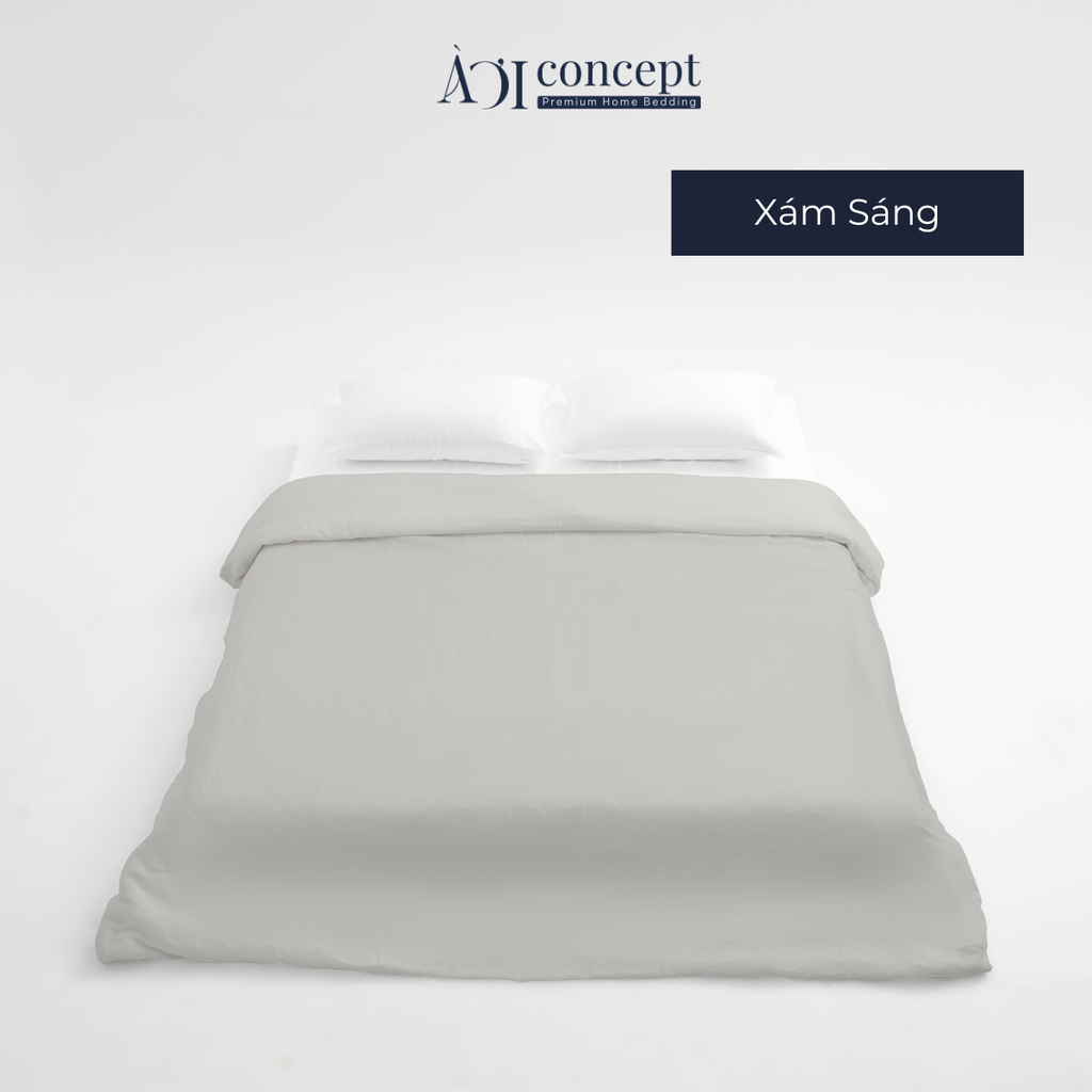 Chăn mền trơn 4 mùa | Vỏ Tencel 60s | 160x200cm, 180x200cm, 200x220cm | Xám Sáng