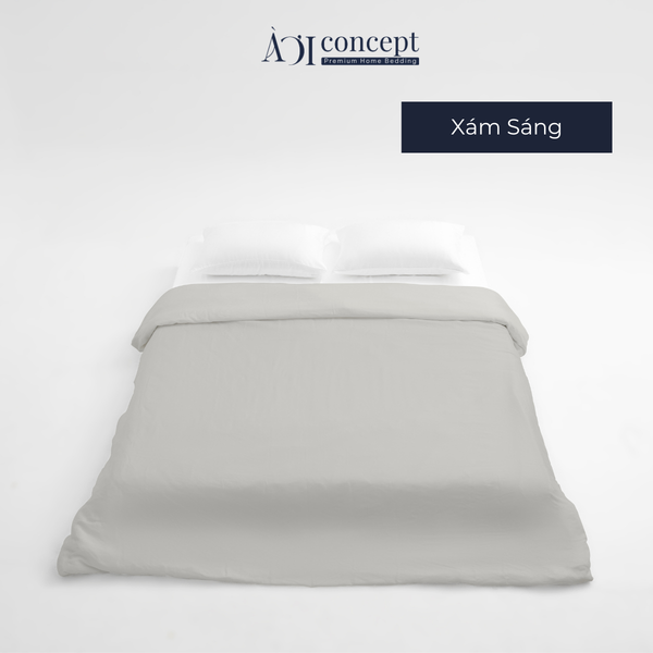  Chăn mền trơn 4 mùa | Vỏ Tencel 60s | 160x200cm, 180x200cm, 200x220cm | Xám Sáng 
