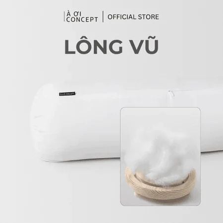  [Quà tặng Combo] Tặng túi lưới giặt & Ruột gối ôm Lông Vũ Deluxe 37  x 100 
