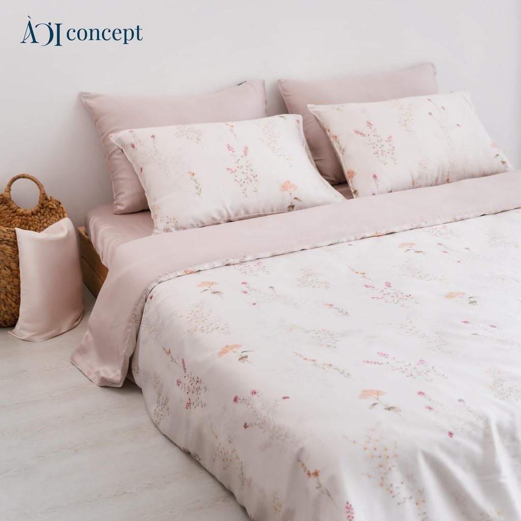 
                    
                    Bộ chăn ga gối Tencel 60s, họa tiết [Elysian Bloom] À ƠI CONCEPT
                    
                    