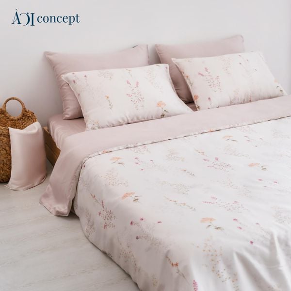  Bộ chăn ga gối Tencel 60s, họa tiết [Elysian Bloom] À ƠI CONCEPT 