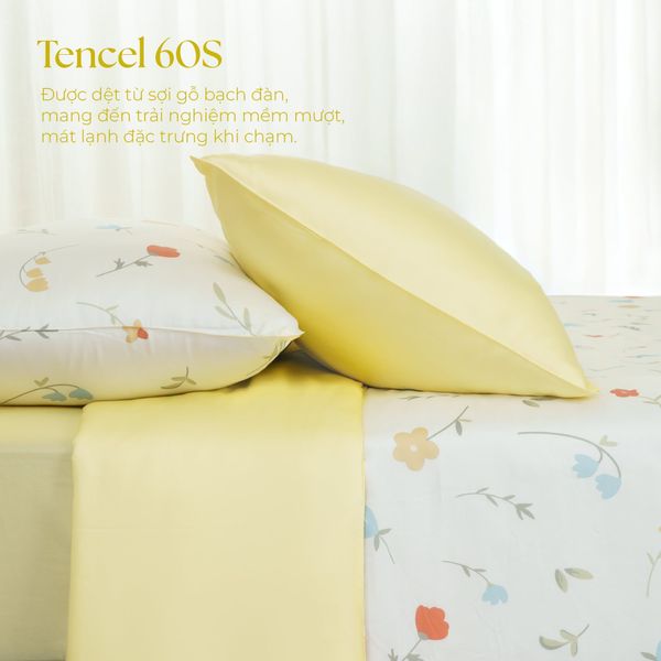  Bộ chăn ga gối Tencel 60s, họa tiết [ HONEY FLORA ] 