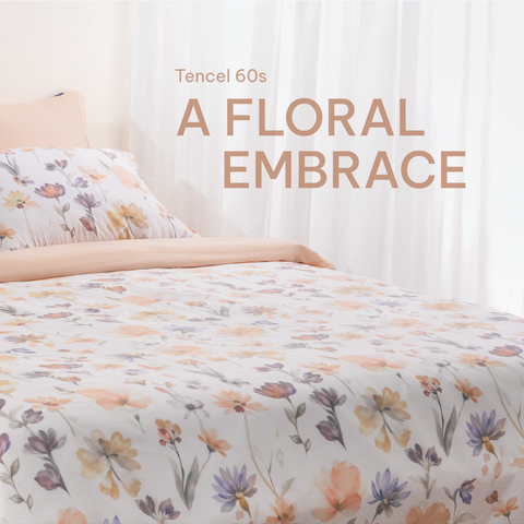  Bộ chăn ga gối Tencel 60s, họa tiết [ A Floral Embrace ] À ƠI CONCEPT 