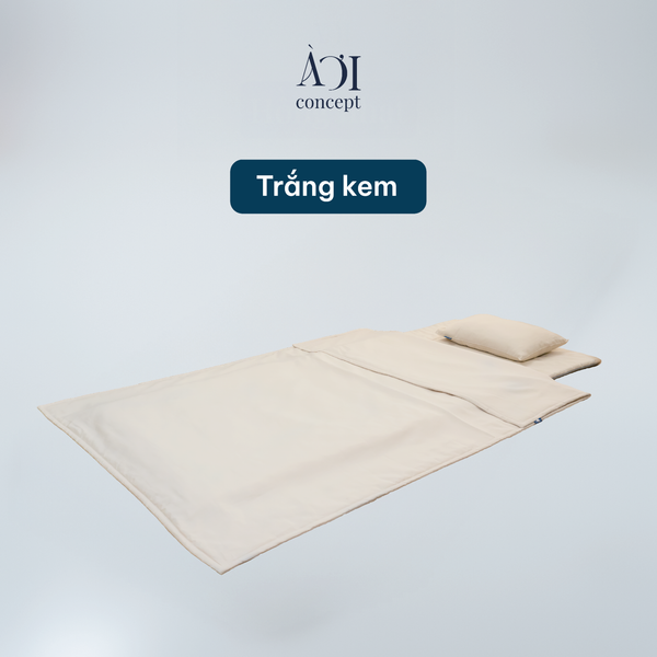  Tấm chiếu ngủ văn phòng Tencel Microfiber 80x195 – Gấp gọn, mềm mát, dễ giặt À Ơi Concept CNVP0001 