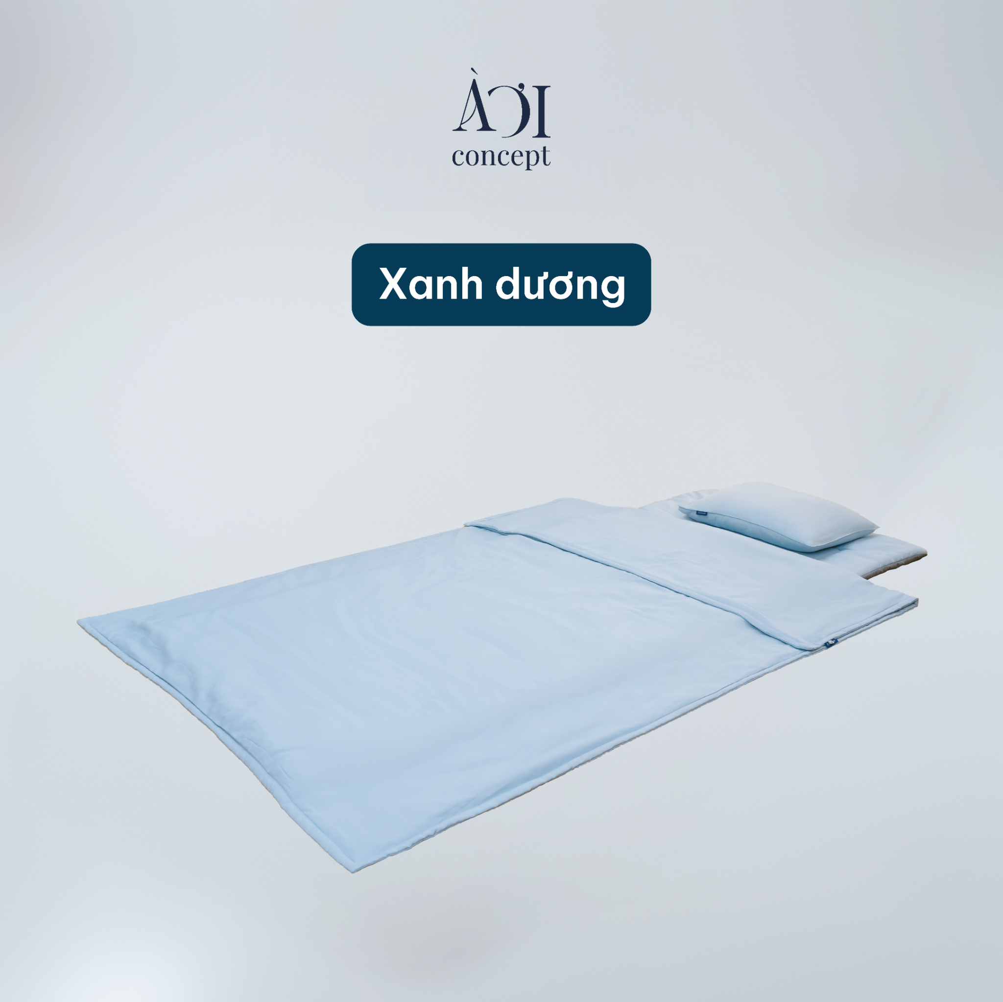  Tấm chiếu ngủ văn phòng Tencel Microfiber 80x195 – Gấp gọn, mềm mát, dễ giặt À Ơi Concept CNVP0001 