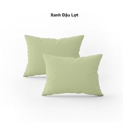  Vỏ gối nằm trơn | Cotton Satin Hàn Quốc | 50cmx70cm | Xanh Đậu Lợt | Mềm mại | VGCT0017 | À Ơi Concept 