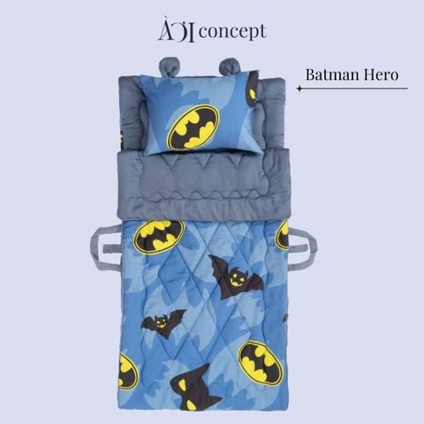  Bộ chăn gối nệm cho bé Tencel 60s, Họa tiết [ Batman Hero] 