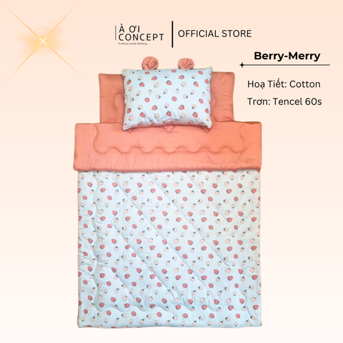  Bộ chăn gối nệm cho bé ( Mền lớn) Tencel 60s, Họa tiết Cotton [ Nhiều Họa Tiết ] 