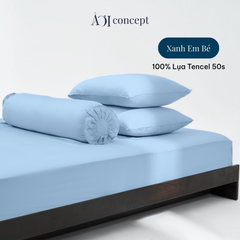  Bộ chăn ga gối 4 món Tencel 50s [ Xanh Em Bé] À Ơi Concept BCGG0003 