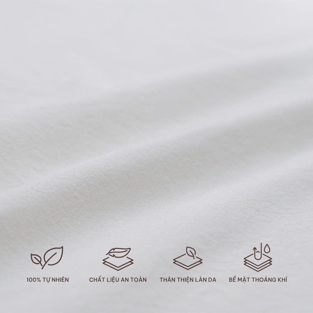 Bộ chăn ga gối 5 món Washed Cotton [ Sọc Hồng Nhạt Trắng] À ƠI CONCEPT GGCT0006