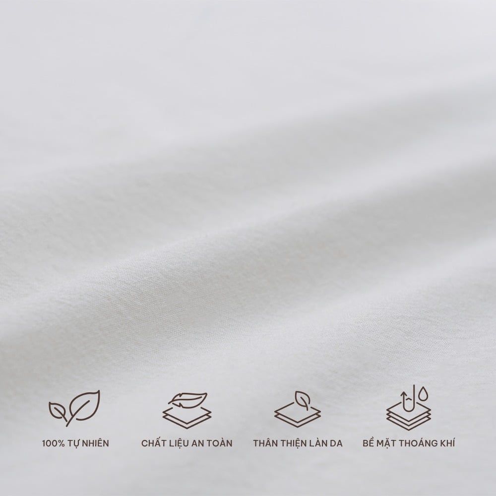 Bộ chăn ga gối 5 món Washed Cotton [ Sọc xám nhỏ] À ƠI CONCEPT GGCT0007