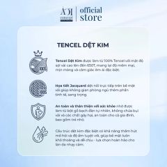  Bộ chăn ga gối | Tencel dệt kim x Tencel 60S | 5 món | Từ 1m2 đến 2m2 | Midnight Grace  x Xám Ghi | Mềm mại, Kháng khuẩn, Thấm hút 