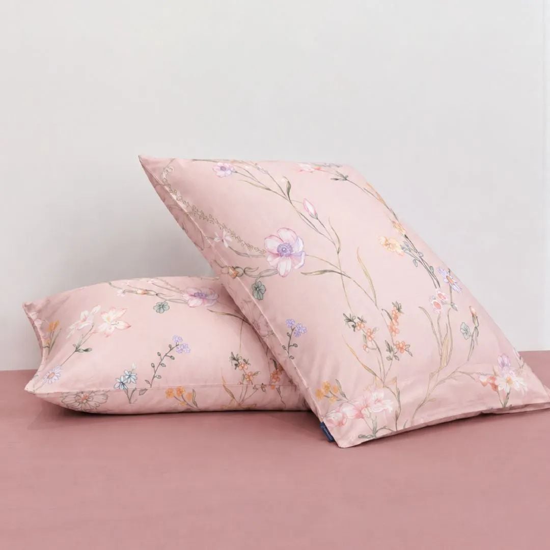  Bộ chăn ga gối Tencel 60s, họa tiết [ Red Wine Garden ] À Ơi Concept 