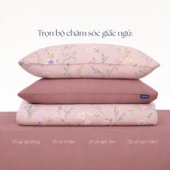 Bộ chăn ga gối Tencel 60s, họa tiết [ Red Wine Garden ] À Ơi Concept