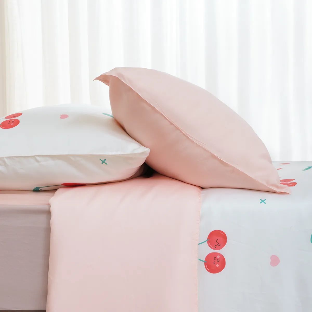  Bộ chăn ga gối Tencel 60s, họa tiết [ Cherry Pop ] À ƠI CONCEPT 