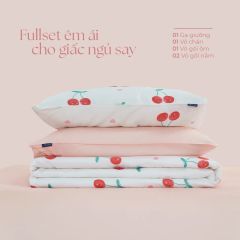  Bộ chăn ga gối Tencel 60s, họa tiết [ Cherry Pop ] À ƠI CONCEPT 