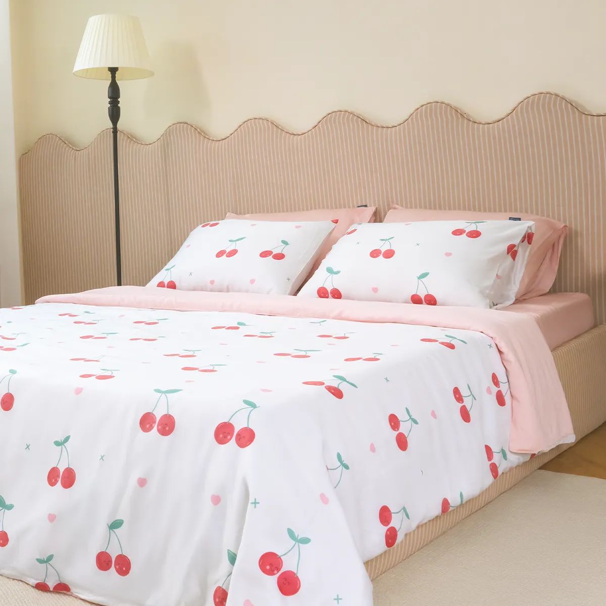  Bộ chăn ga gối Tencel 60s, họa tiết [ Cherry Pop ] À ƠI CONCEPT 